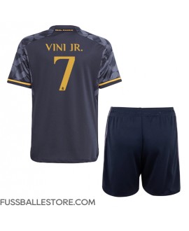 Günstige Real Madrid Vinicius Junior #7 Auswärts Trikotsatzt Kinder 2023-24 Kurzarm (+ Kurze Hosen)